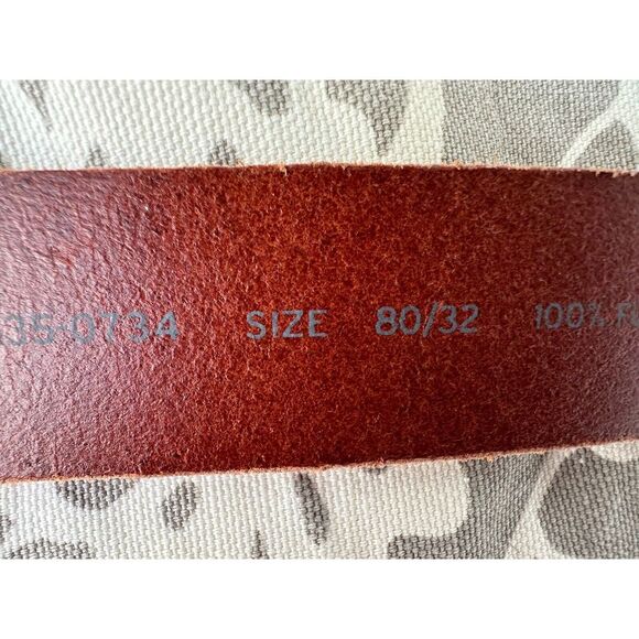 LEVI'S Brown Genuine Leather Belt Size 80/32 Small Made in Mexico NWT - Picture 6 of 6